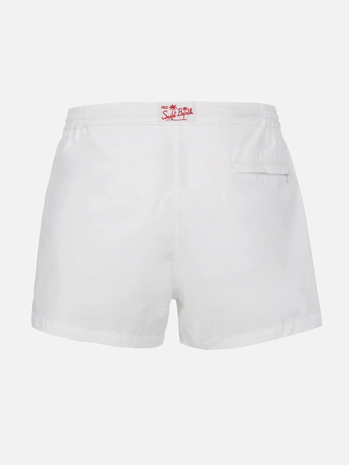 MC2 Saint Barth Harrys White Fitted Cut Swim Shorts 4 MC2 Saint Barth Harrys White Fitted Cut Swim Shorts - Image 2