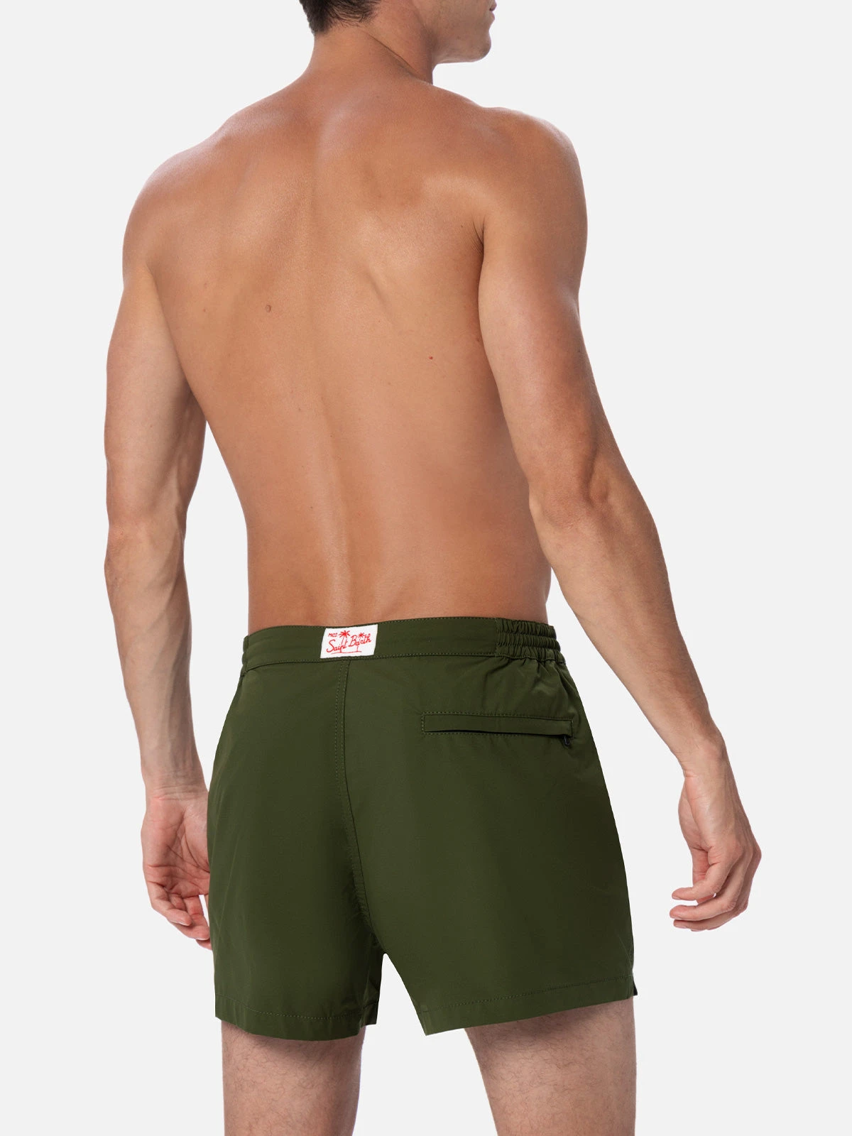 MC2 Saint Barth Man Military Green Fitted Cut Swim Shorts Harrys 7 MC2 Saint Barth Man Military Green Fitted Cut Swim Shorts Harrys - Image 5