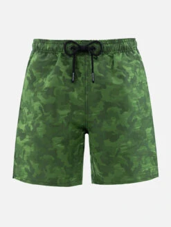 MC2 Saint Barth Man Ripstop Fabric Swim Shorts Harbour The Riviera With Camo Jacquard