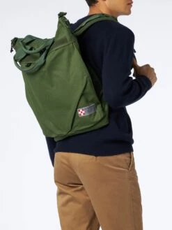 MC2 Saint Barth Military Green Canvas Backpack Helmut -MC2 Saint Barth Shop HELM001 00211B backpack military green canvas 1