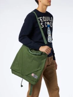 MC2 Saint Barth Military Green Canvas Backpack Helmut -MC2 Saint Barth Shop HELM001 00211B backpack military green canvas 2