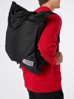 MC2 Saint Barth Black Technic Fabric Backpack Helmut -MC2 Saint Barth Shop HELM001 00411D man black backpack 4