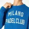 Man Sweater With Milano Padel Club Jacquard