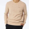 MC2 Saint Barth Man Beige Stretch Alpaca Sweater With St. Barth Embroidery