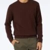MC2 Saint Barth Man Crewneck Brown Lambswool Sweater With St. Barth Embroidery -MC2 Saint Barth Shop HER0001 00758E brown sweater man wool 1