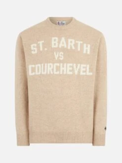 MC2 Saint Barth Man Sweater With St. Barth VS Courchevel Jacquard -MC2 Saint Barth Shop HER0001 01390C man beige sweater st barth courchevel 4