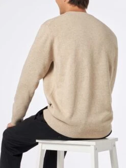 MC2 Saint Barth Man Sweater With St. Barth VS Courchevel Jacquard -MC2 Saint Barth Shop HER0001 01390C man sweater st barth courchevel beige 3