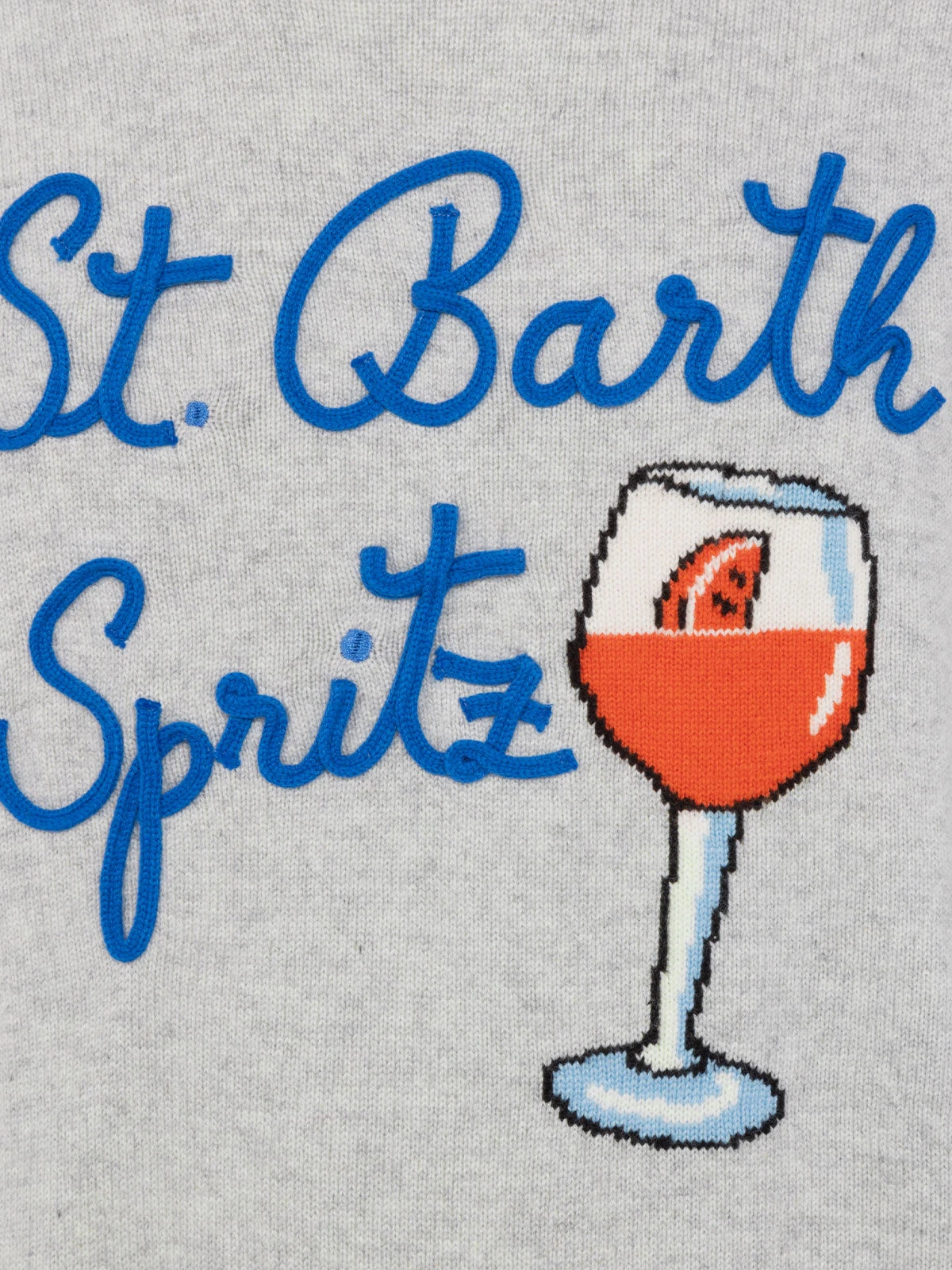 MC2 Saint Barth Man Gray Sweater Heron With Spritz Glass 6 MC2 Saint Barth Man Gray Sweater Heron With Spritz Glass - Image 4