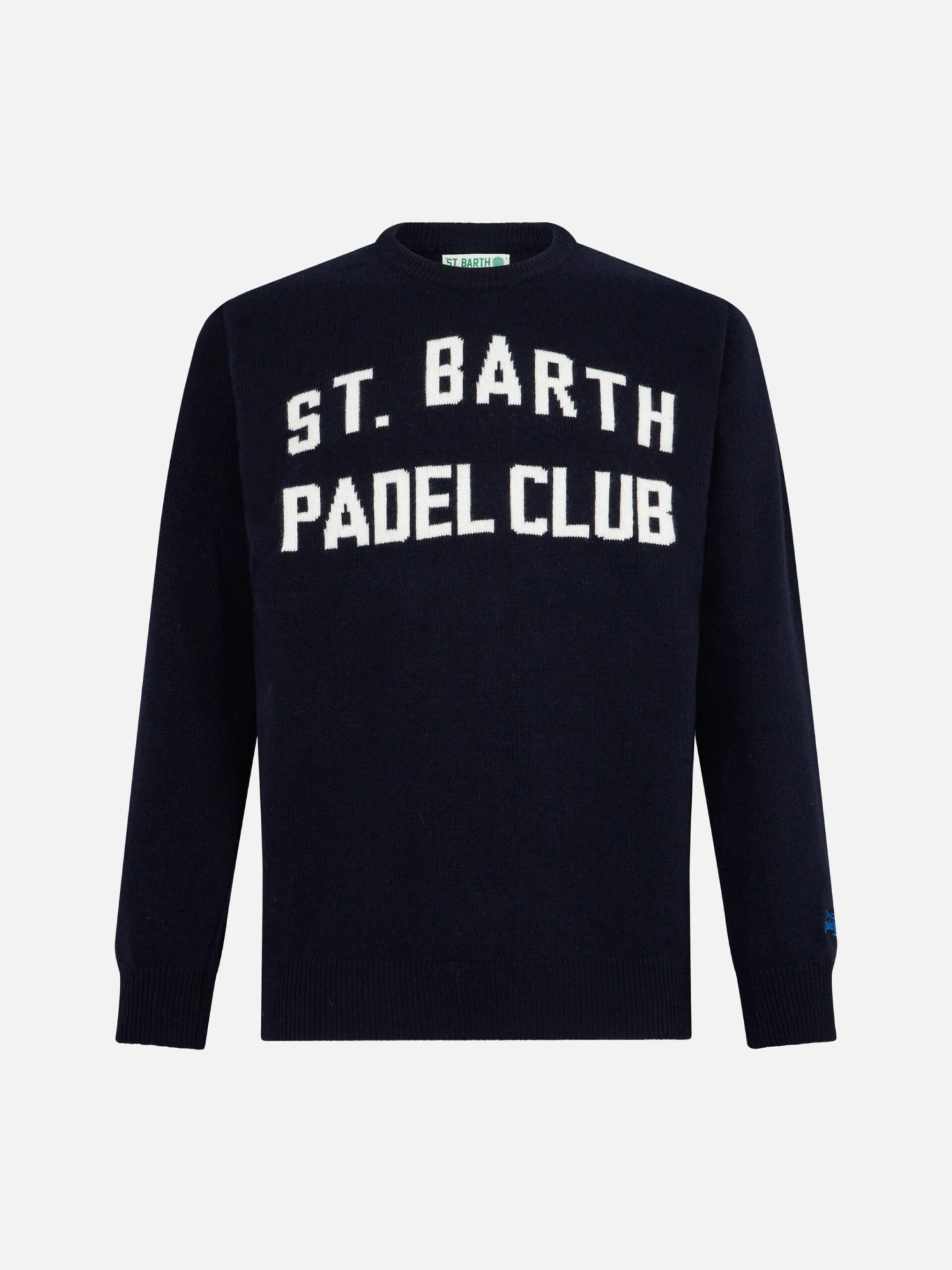 MC2 Saint Barth Man Crewneck Sweater With St. Barth Padel Club Jacquard 6 MC2 Saint Barth Man Crewneck Sweater With St. Barth Padel Club Jacquard - Image 4