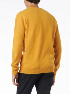 MC2 Saint Barth Man Crewneck Ochre Yellow Sweater With St. Barth Embroidery 8 MC2 Saint Barth Man Crewneck Ochre Yellow Sweater With St. Barth Embroidery -MC2 Saint Barth Shop HER0001 11537E man ochre yellow sweater 3