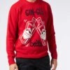 Man Red Sweater Gin-Gle Bells Print 2 Man Red Sweater Gin-Gle Bells Print -MC2 Saint Barth Shop HER0001 DGNG41 man sweater red gin 1