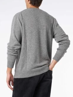 Après WhiSki Blended Cashmere Man's Sweater -MC2 Saint Barth Shop HER0001 WHSK1M man sweater apres whiski grey 3
