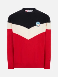 Blended Cashmere Man Red And Blue Sweater -MC2 Saint Barth Shop HER0003 VSKY64 man sweater red black 4