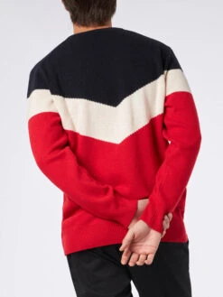 Blended Cashmere Man Red And Blue Sweater -MC2 Saint Barth Shop HER0003 VSKY64 man sweater ski red blue 3