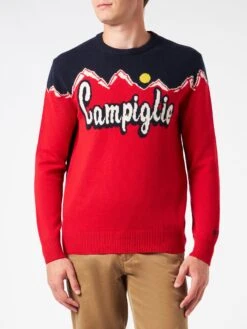 MC2 Saint Barth Man Crewneck Sweater With Campiglio Sun Jacquard -MC2 Saint Barth Shop HER001109974E 2