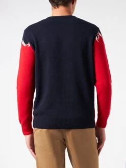 MC2 Saint Barth Man Crewneck Sweater With Campiglio Sun Jacquard -MC2 Saint Barth Shop HER001109974E 3