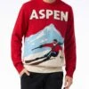 MC2 Saint Barth Man Crewneck Sweater With Aspen Postcard Jacquard -MC2 Saint Barth Shop HER0011 00672C man sweater postcard aspen 1