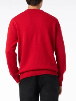 MC2 Saint Barth Man Crewneck Sweater With Aspen Postcard Jacquard -MC2 Saint Barth Shop HER0011 00672C man sweater postcard aspen 3