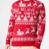 MC2 Saint Barth Man Sweater With I Believe In Santa Lettering -MC2 Saint Barth Shop HERONP BELIEVESANTA41 front