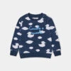 MC2 Saint Barth Kid Crewneck Blue Sweatshirt With Coccole E Nuvole Embroidery | COCCOLEBIMBI SPECIAL EDITION -MC2 Saint Barth Shop HUT0004 11595E unisex sweatshirt coccole bimbi 1