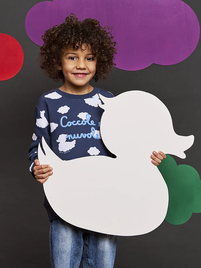 MC2 Saint Barth Kid Crewneck Blue Sweatshirt With Coccole E Nuvole Embroidery | COCCOLEBIMBI SPECIAL EDITION 7 MC2 Saint Barth Kid Crewneck Blue Sweatshirt With Coccole E Nuvole Embroidery | COCCOLEBIMBI SPECIAL EDITION - Image 5