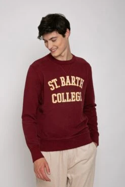 Burgundy Sweatshirt St. Barth Collegeprint -MC2 Saint Barth Shop IMG 0980