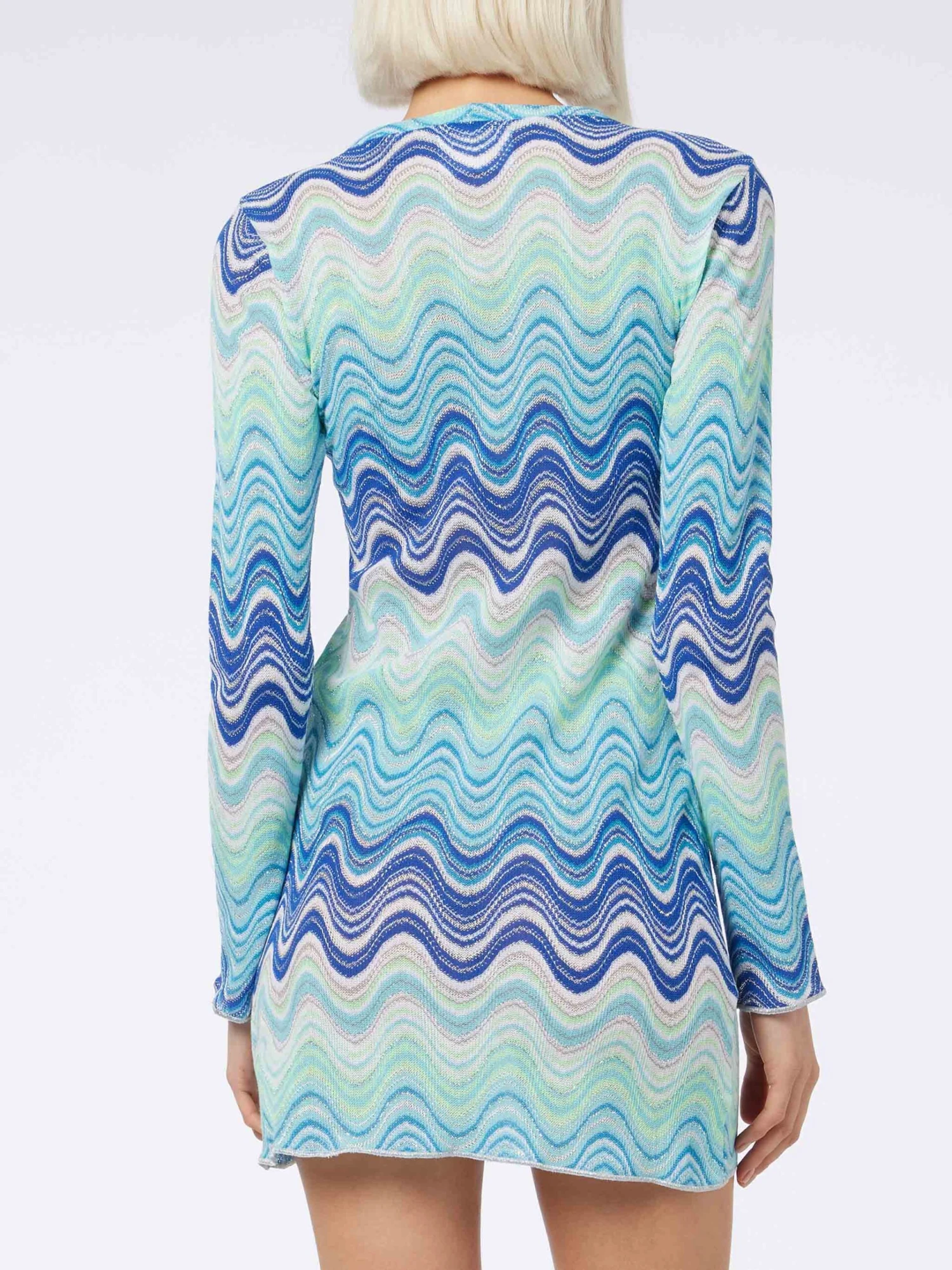 MC2 Saint Barth Woman Raschel Knit Light Blue Short Dress Imany 4 MC2 Saint Barth Woman Raschel Knit Light Blue Short Dress Imany - Image 2