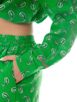 MC2 Saint Barth Green Paisley Linen Shirt -MC2 Saint Barth Shop INDOSSATO 31