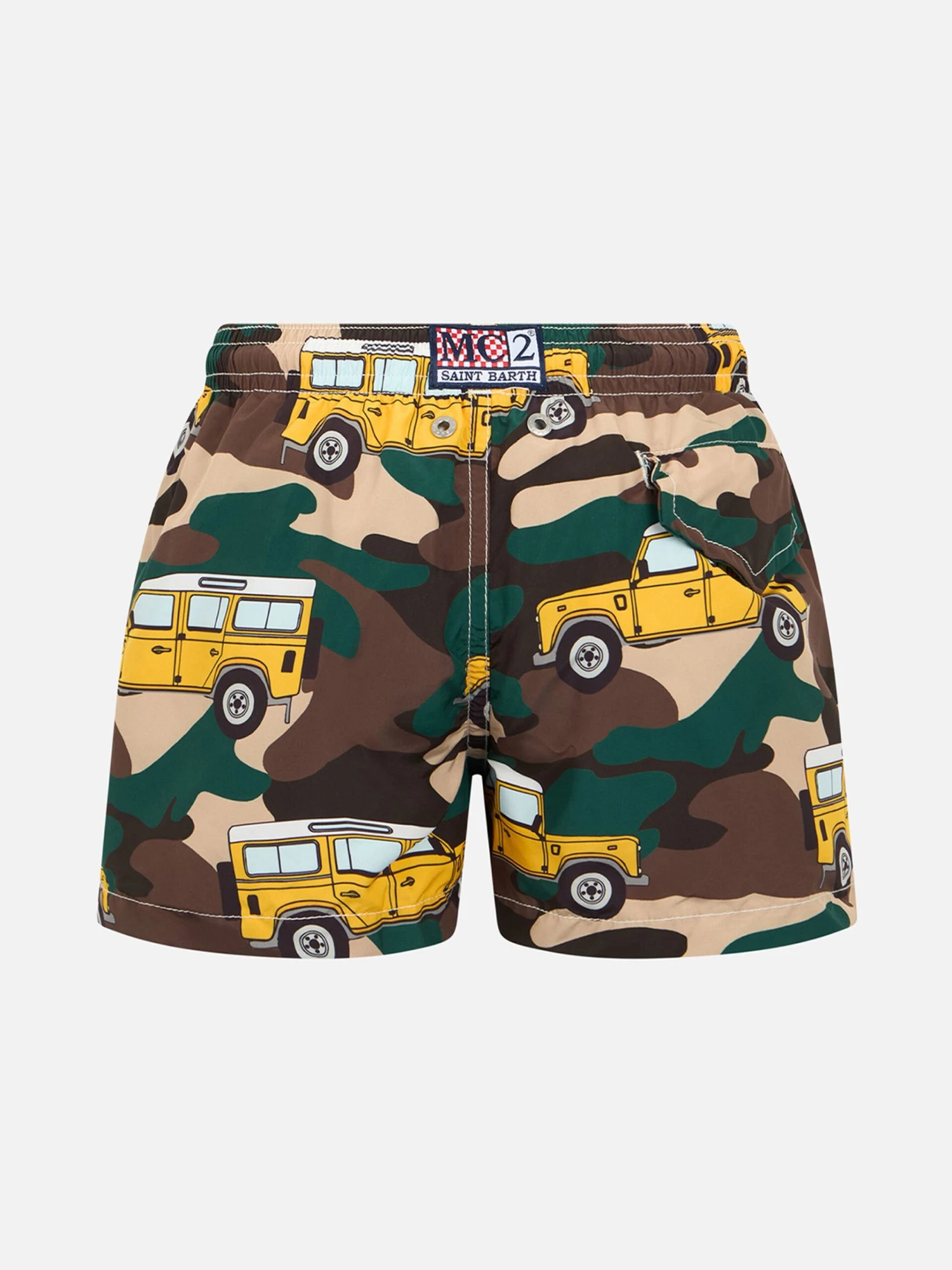 MC2 Saint Barth Boy Lightweight Fabric Swim-shorts Jean Lighting With Off-road Car Print 4 MC2 Saint Barth Boy Lightweight Fabric Swim-shorts Jean Lighting With Off-road Car Print - Image 2