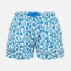 MC2 Saint Barth Boy Lightweight Fabric Swim-shorts Jean Lighting With Lobster Print