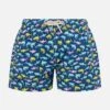 MC2 Saint Barth Boy Lightweight Fabric Swim-shorts Jean Lighting With Sharks Print -MC2 Saint Barth Shop JEA0004 00656F boy sharks swim shorts 1