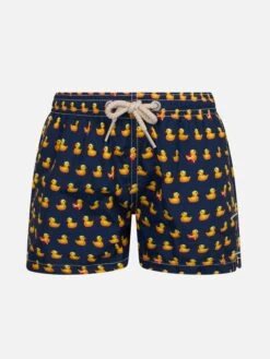 MC2 Saint Barth Jean Lighting Lightweight Fabric Swim Shorts With Ducky Print