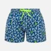 MC2 Saint Barth Boy Lightweight Fabric Swim-shorts Jean Lighting With Lobsters Print