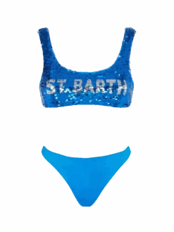 Woman Blue Bralette Bikini