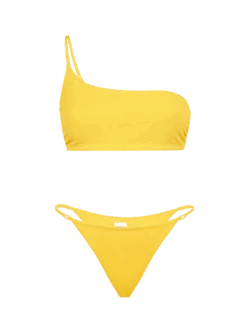 MC2 Saint Barth Woman Yellow One Shoulder Bralette Bikini