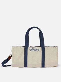 MC2 Saint Barth Natural Linen Travel Duffle Bag Jetleg