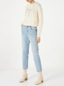 MC2 Saint Barth Woman Jeans With Rhinestones -MC2 Saint Barth Shop Jeans rhinestones 4