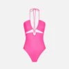 MC2 Saint Barth Fluo Pink Cutout One Piece Swimsuit -MC2 Saint Barth Shop KNS000100002D 1