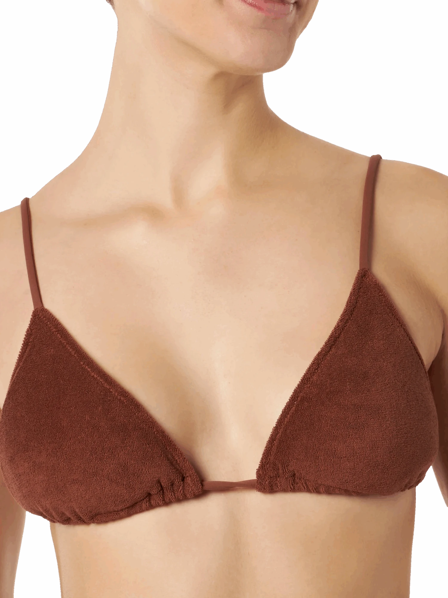 MC2 Saint Barth Woman Brown Terry Triangle Bikini 6 MC2 Saint Barth Woman Brown Terry Triangle Bikini - Image 4