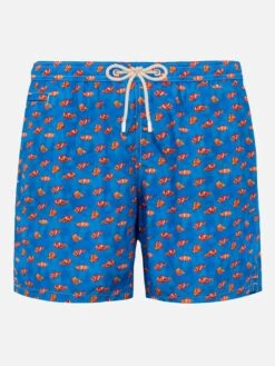MC2 Saint Barth Man Light Fabric Swim Shorts With Clownfish Print
