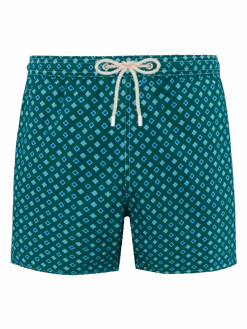 MC2 Saint Barth Man Lightweight Fabric Swim-shorts Lighting Micro Fantasy With Tie Print