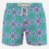 MC2 Saint Barth Man Lightweight Fabric Swim-shorts Lighting 70 With Majolica Print -MC2 Saint Barth Shop LIG001303608F MAN SWIMSHORTS MAIOLICA PRINT 1