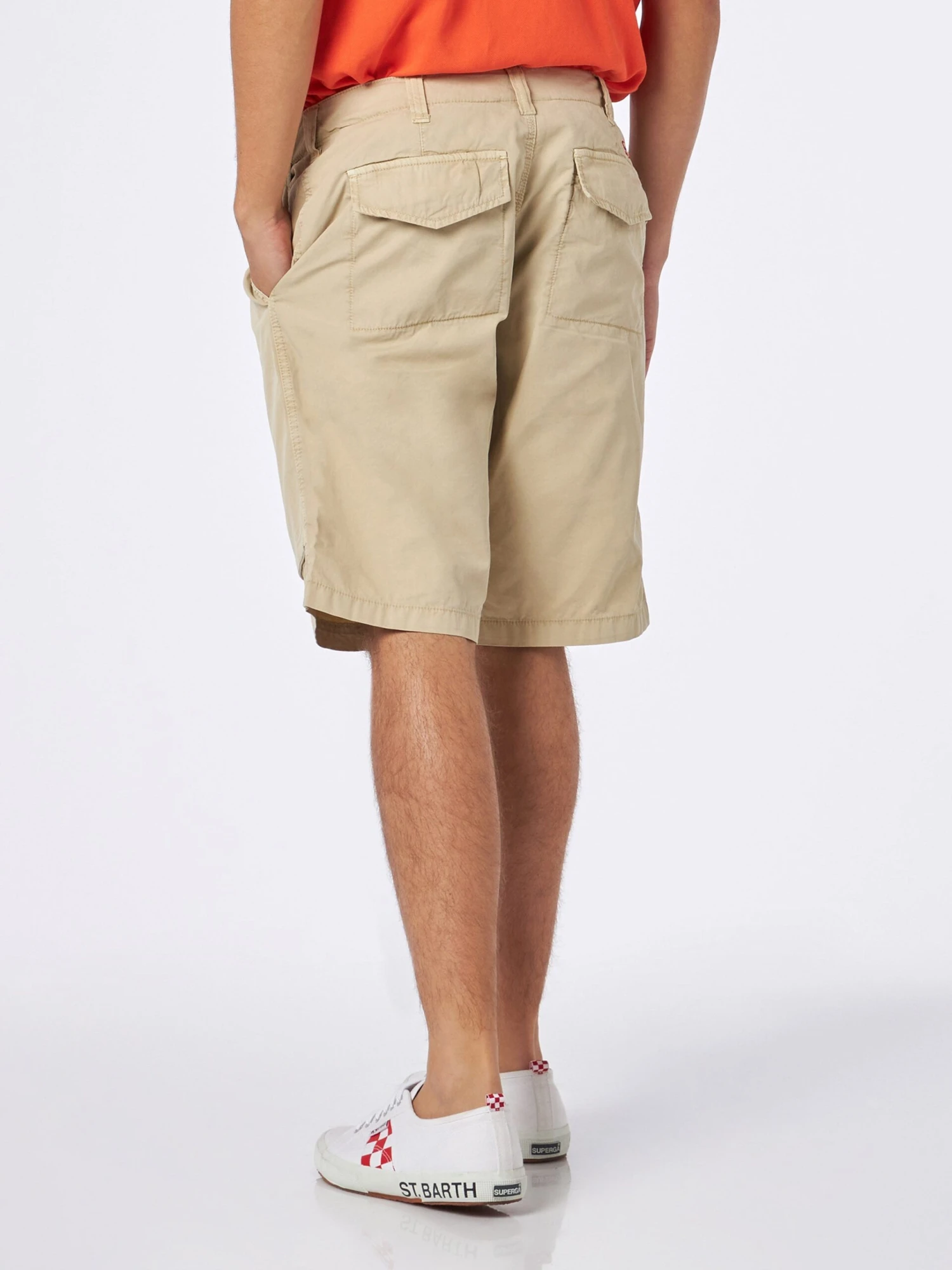 MC2 Saint Barth Man Beige Bermuda With Side Pockets 4 MC2 Saint Barth Man Beige Bermuda With Side Pockets - Image 2