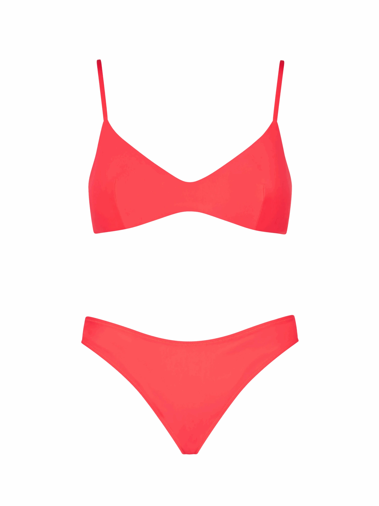 MC2 Saint Barth Woman Fluo Red Bralette Bikini 3 MC2 Saint Barth Woman Fluo Red Bralette Bikini