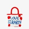 MC2 Saint Barth Heart Embroidery Crochet Bag