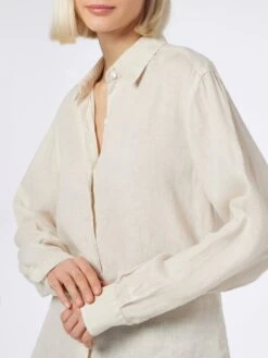 MC2 Saint Barth Woman Off-white Linen Shirt Meredith 12 MC2 Saint Barth Woman Off-white Linen Shirt Meredith -MC2 Saint Barth Shop MDH001 00030F woman linen shirt off white 3