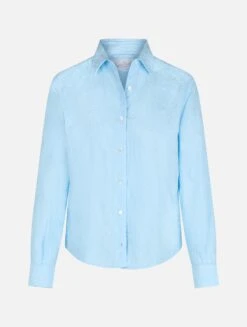 MC2 Saint Barth Woman Classic Sangallo Cotton Shirt Meredith -MC2 Saint Barth Shop MDH001 04430F woman sangallo cotton shirt light blue 4