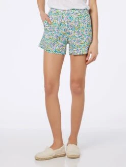 MC2 Saint Barth Woman Cotton Flower Pull Up Shorts Meave