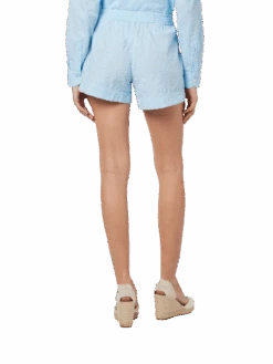 MC2 Saint Barth Woman Sangallo Cotton Pull Up Shorts Meave -MC2 Saint Barth Shop MEA002 04430F woman sangallo cotton shorts light blue 2copia