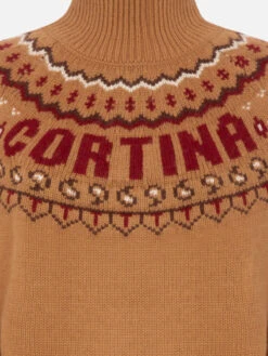 MC2 Saint Barth Woman Cashmere Blend Sweater Meghan With Nordic Jacquard -MC2 Saint Barth Shop MEH002 00298G woman beige Cortina turtleneck sweater 07